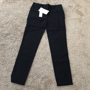 NWT! LACOSTE Size 0 black slim fit twill pants